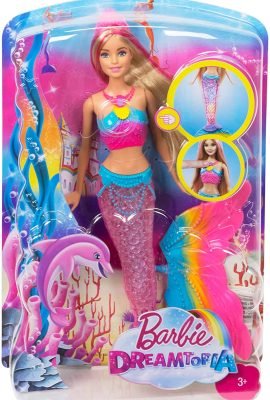 Barbie sirena arcobaleno immagine della confezione completa della bambola giocattolo della Mattel