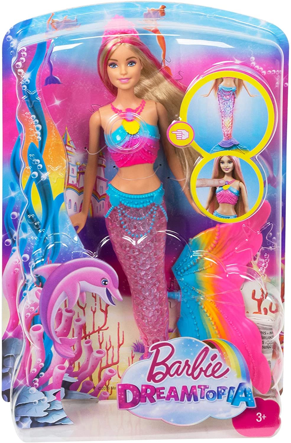 Barbie Dreamtopia Barbie Sirena Arcobaleno con Capelli Biondi e luci - eZy  toyZ Negozio giocattoli on line