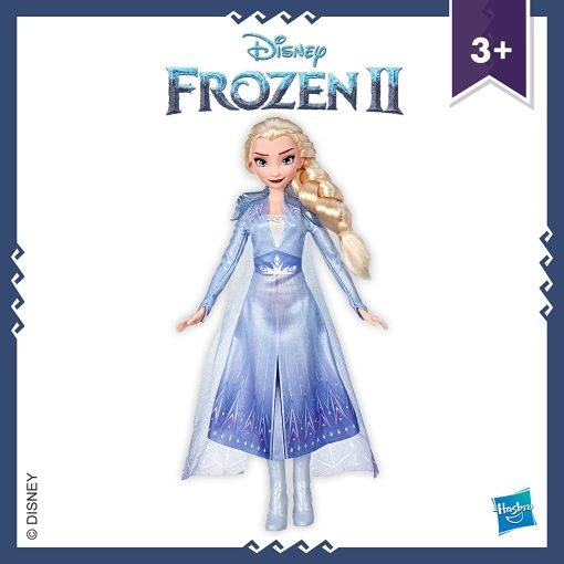 Hasbro Frozen Disney Elsa Fashion Bambola con Capelli Lunghi e Abito Blu, Ispirata al Film Frozen 2 - immagine 3