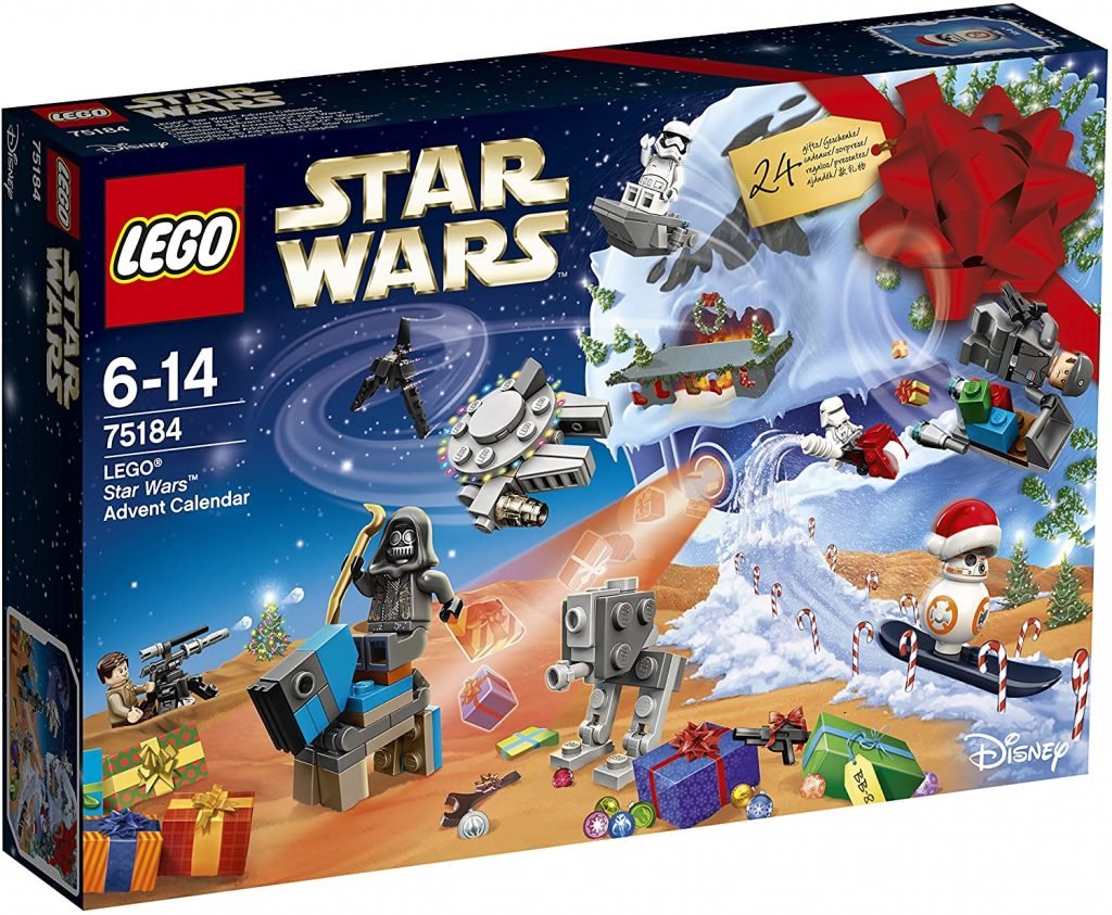 Calendario dell'Avvento LEGO Star Wars immagine della confezione con BB-8 vestito da Babbo Natale