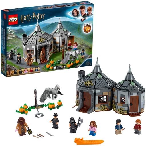 LEGO Harry Potter La Capanna di Hagrid: il salvataggio di Fierobecco 75947 set montato di fronte alla confezione
