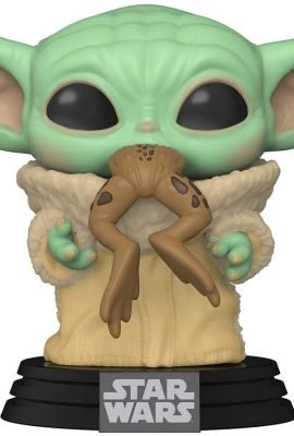 Funko POP! 49932 Star Wars – The Mandalorian – The Child con rana statuina in vinile da collezione con testa oscillante Grogu sta mangiando una rana