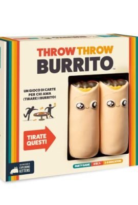 Asmodee - Throw Throw Burrito - Divertente Gioco da Tavolo, con Due Burrito Squishy, 7+ Anni, 2-6 Giocatori, Edizione in Italiano