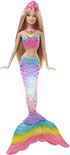 Barbie - Sirena Arcobaleno con Capelli Biondi, Luci Colorate - eZy toyZ  Negozio giocattoli on line
