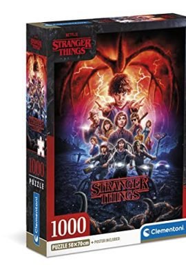 Clementoni- Stranger Things Things-1000 Pezzi Adulti, Netflix, Puzzle Film Famosi, Made in Italy, Multicolore, 39713