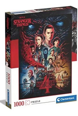 Clementoni Stranger Things Things-1000 Pezzi Adulti, Puzzle Netflix-Made in Italy, Multicolore, 39686, Standard