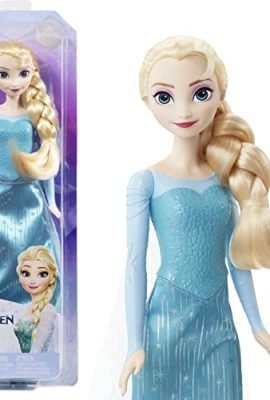 Disney Frozen - Elsa bambola con abito esclusivo e accessori ispirati ai film Disney Frozen 1, Giocattolo per Bambini 3+ Anni, HLW47
