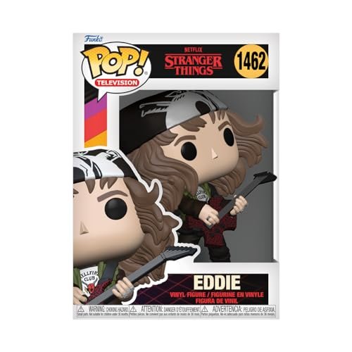 Funko Pop! TV: Stranger Things - Hunter Eddie With Guitar​​ - Figura in Vinile da Collezione - Idea Regalo - Merchandising Ufficiale - Giocattoli per Bambini e Adulti - TV Fans