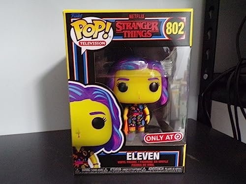 Funko Stranger Things Eleven Black Light GITD Glow in The Dark Special Edition Pop Television #802 Vinyl Figure Gioco, Pellicola, Colore, One Size, 59819
