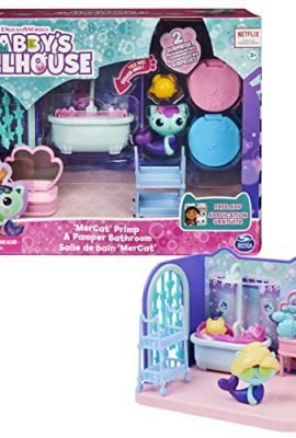 Gabby's Dollhouse, La sala da bagno di Siregatta, mini playset stanze della casa, giochi per bambini dai 3 anni in su