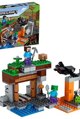 Lego 21166 Minecraft La Miniera Abbandonata, Modellino da Costruire con Personaggi di Steve, Zombie, Ragno e Slime, Giochi per Bambini e Bambine