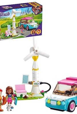 LEGO 41443 Friends L’Auto Elettrica di Olivia, Macchinina Giocattolo, Giochi per Bambina e Bambino dai 6 Anni in su, Set con 2 Mini Bamboline