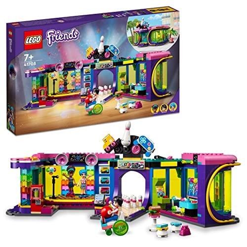LEGO 41708 Friends Arcade Roller Disco, Set Costruzioni Discoteca, Mini Bambolina Andrea, Idea Regalo, Giochi per Bambine e Bambini dai 7 Anni