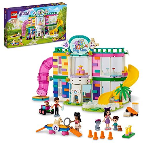 LEGO 41718 Friends Centro Day Care dei Cuccioli, Parco Giochi per Animali di Heartlake City con Cane e Mini Bamboline, per Bambini dai 7 Anni in su