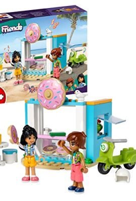 LEGO 41723 Friends Negozio di Ciambelle, Giochi per Bambine e Bambini dai 4 Anni in su con Mini Bamboline Liann e Leo e Scooter, Personaggi Serie 2023