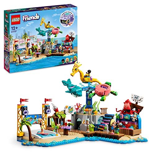 LEGO 41737 Friends Parco dei Divertimenti Marino, Set Luna Park con Elementi Technic, Giochi per Bambini dai 12 anni con Giostra con Delfino, Tartaruga e Cavalluccio Marino, Idee Regali per Natale