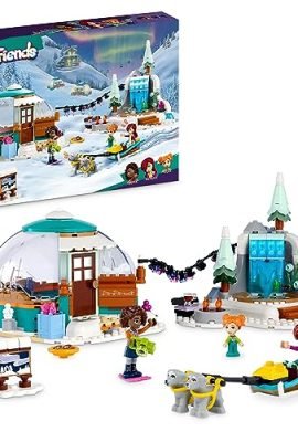 LEGO 41760 Friends Vacanza in Igloo con Tenda da Campeggio, 2 Cani da Slitta, Mini Bamboline e Accessori, Giochi Invernali con la Fantasia per Bambine, Bambini, Ragazze e Ragazzi da 8 Anni in su