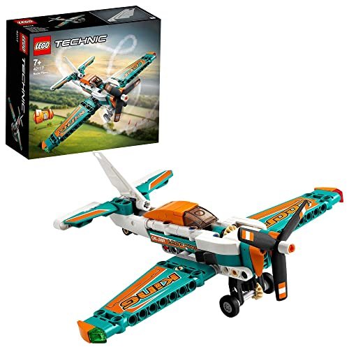 LEGO 42117 Technic Aereo da Competizione, Set 2 in 1, Modellini da Costruire di Aeroplano Giocattolo e Jet Acrobatico, Giochi per Bambini, Idea Regalo, 7+ anni