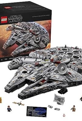 LEGO 75192 Star Wars Millennium Falcon, Modellino Esclusivo da Costruire da Collezione con Minifigure Ian, Leia, Chewbecca, C-3PO, Rey, Finn e BB-8, Idee Regalo