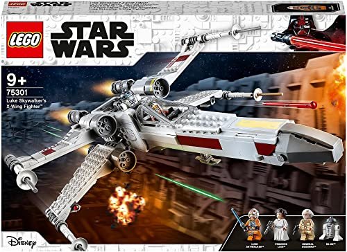 LEGO 75301 Star Wars X-Wing Fighter di Luke Skywalker, Giochi per Bambini e Bambine da 9 Anni in su, Set con Astronave Giocattolo, Minifigure della Principessa Leila e Droide R2-D2, Idee Regalo
