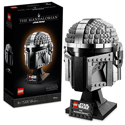 LEGO 75328 Star Wars Casco del Mandaloriano, Kit Modellismo Adulti, Elmo da Collezione, Idea Regalo da Esposizione per Uomo e Donna Fan di Guerre Stellari