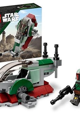 LEGO 75344 Star Wars Astronave di Boba Fett Microfighter Giocattolo, Modellino da Costruire set Mandaloriano per Bambini con 2 Shooter e Ali Regolabili