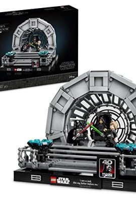 LEGO 75352 Star Wars Diorama Sala del Trono dell’Imperatore, Set Duello Spade Laser, 40° Anniversario del Ritorno dello Jedi, Regalo Adulti da Collezione con Luke Skywalker e Darth Vader