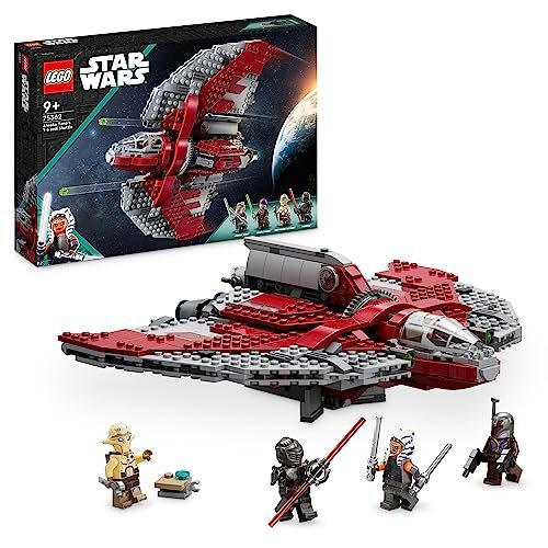 LEGO 75362 Star Wars Shuttle Jedi T-6 di Ahsoka Tano, Astronave Giocattolo da Costruire con 4 Minifigure Incluse Sabine Wren e Marrok con Spade Laser, Regalo della Serie Ahsoka
