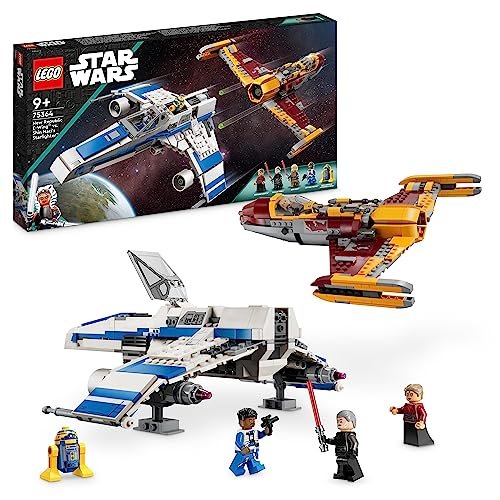 LEGO 75364 Star Wars E-Wing della Nuova Repubblica vs. Starfighter di Shin Hati, Set Serie Ahsoka con 2 Veicoli Giocattolo, Figura di Droide, 4 Minifigure e 2 Spade Laser