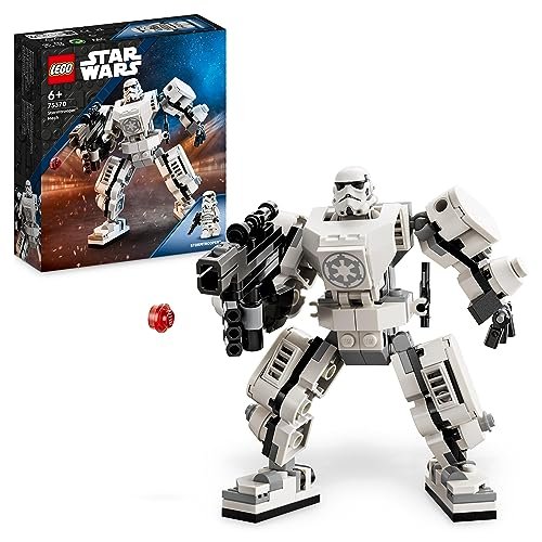 LEGO 75370 Star Wars Mech di Stormtrooper, Modello di Action Figure Costruibile con Parti Snodabili, Cabina per Minifigure e Grande Blaster, Gioco da Collezione per Bambini e Bambine dai 6 Anni +