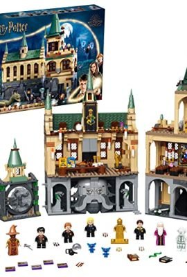 LEGO 76389 Harry Potter La Camera dei Segreti di Hogwarts, Castello Giocattolo con Sala e Minifigure d'Oro 20° Anniversario, Idee Regalo di Compleanno per Bambina e Bambino