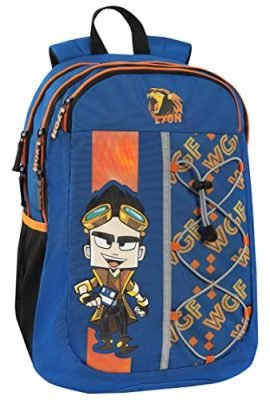 LYON GAMER - Zaino Scuola Media, Elementare per Bambini e Ragazzi, con Schienale Imbottito e Rinforzato, Spallacci Regolabili e Vano Principale + Tasca Frontale con Zip, cm 32x21x43h