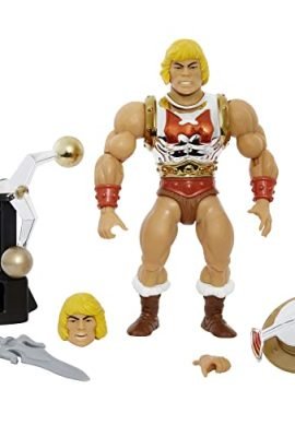 Masters of the Universe - Origins Personaggio Deluxe He-Man Pugni Volanti Snodato da Collezione con Accessori, Giocattolo per Bambini 6+ Anni, HDT22