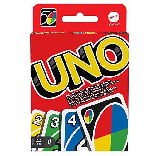 Mattel Games - UNO Carte da Gioco, adatto per bambini e per tutta la famiglia con carte speciali, Giocattolo per bambini 7+ Anni, W2087