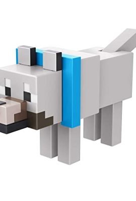 ​Minecraft - Lupo Action Figure con 1 pezzo per costruire un portale e 1 accessorio, da collezione, Giocattolo per Bambini 6+ Anni, HFC30