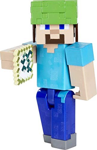 Minecraft- Personaggio Steve da Collezione, Con Accessori, Giocattolo per Bambini 6+ Anni, GTP21