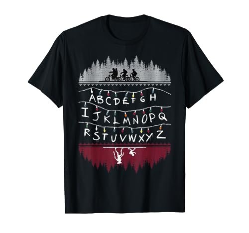 Netflix Stranger Things Alphabet Lights Maglietta