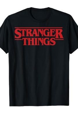 Netflix Stranger Things Simple Red Logo Maglietta