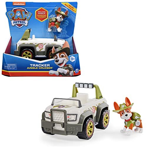 Paw Patrol | Veicolo Jungle Cruiser di Tracker | Veicolo e Personaggio Tracker | Giochi Bambini dai 3 Anni in su