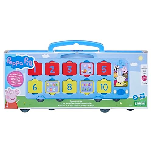 Peppa Pig, L'autobus 1-2-3 di Peppa Pig, Giocattoli per Contare per Bambini e Bambine in età Prescolare dai 2 anni in su
