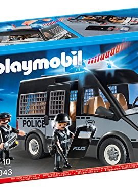 Playmobil 6043 - Mezzo Blindato della Polizia, Nero/Grigio