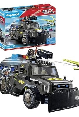 Playmobil 71144 City Action Unità Speciale, Veicolo blindato,elegante fuoristrada delle forze speciali con luci e suoni, giocattolo per bambini dai 5 anni in su