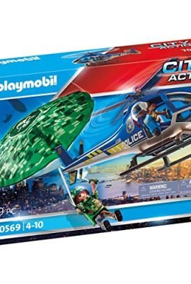 Playmobil City Action 70569 Elicottero della Polizia e fuggitivo, dai 4 ai 10 Anni