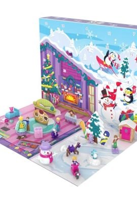 Polly Pocket - Calendario dell'Avvento a Tema Inverno, con 25 Giorni di Sorprese tra cui Bambole della Famiglia Pocket, Veicoli e Accessori da Indossare, Giocattolo per Bambini, 4+ Anni, GYW07