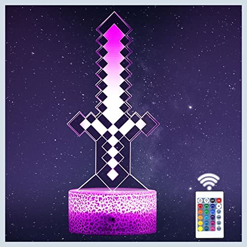 QQAAMZ Il Mio Mondo 3d Illusione Lampada Touch Bambini Home Decor Luce Notturna,Led Sensor Gadget,Anime Usb Lampada Da Tavolo Da Tavolo Regalo Natale