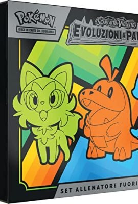 Set Allenatore Fuoriclasse dell’espansione Scarlatto e Violetto - Evoluzioni a Paldea del GCC Pokémon (nove buste di espansione e accessori premium), edizione in italiano
