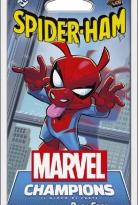 Asmodee - Marvel Champions Il Gioco di Carte: Spider-Ham - Espansione, Pack Eroe, Edizione in Italiano