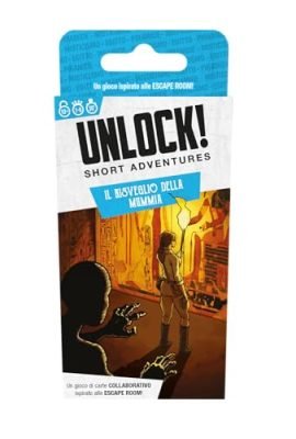 Asmodee - Unlock! Short Adventures, Il Risveglio della Mummia - Gioco da Tavolo con App, Escape Room, 1-6 Giocatori, 10+ Anni, Edizione in Italiano