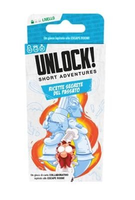 Asmodee - Unlock! Short Adventures, Ricette Segrete del Passato - Gioco da Tavolo con App, Escape Room, 1-6 Giocatori, 10+ Anni, Edizione in Italiano