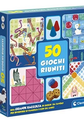 Clementoni - 50 Giochi Riuniti Gioco Da Tavolo Colore Multicolore, 12941